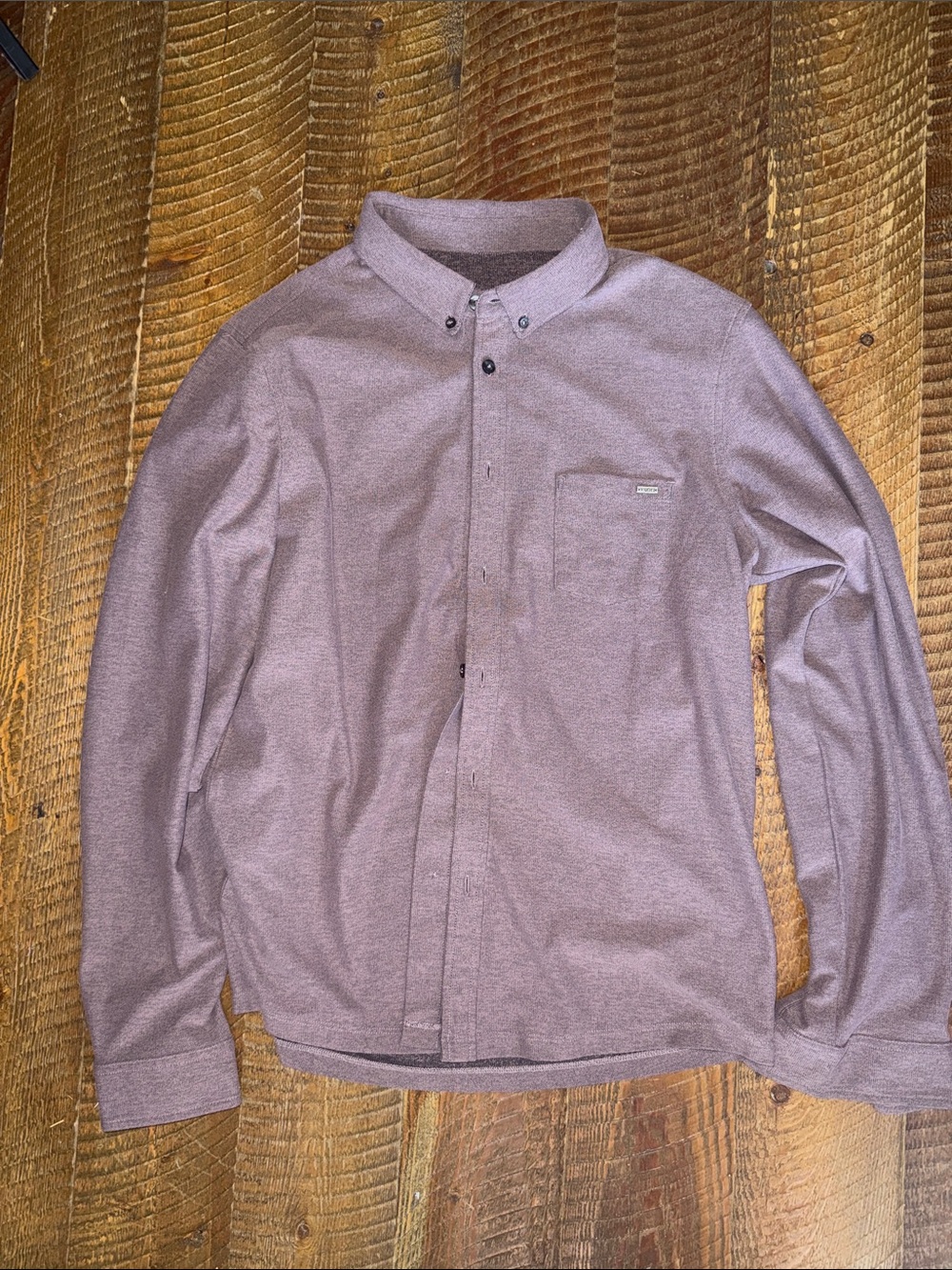 Vuori Men's Knit Top in Mauve Gray